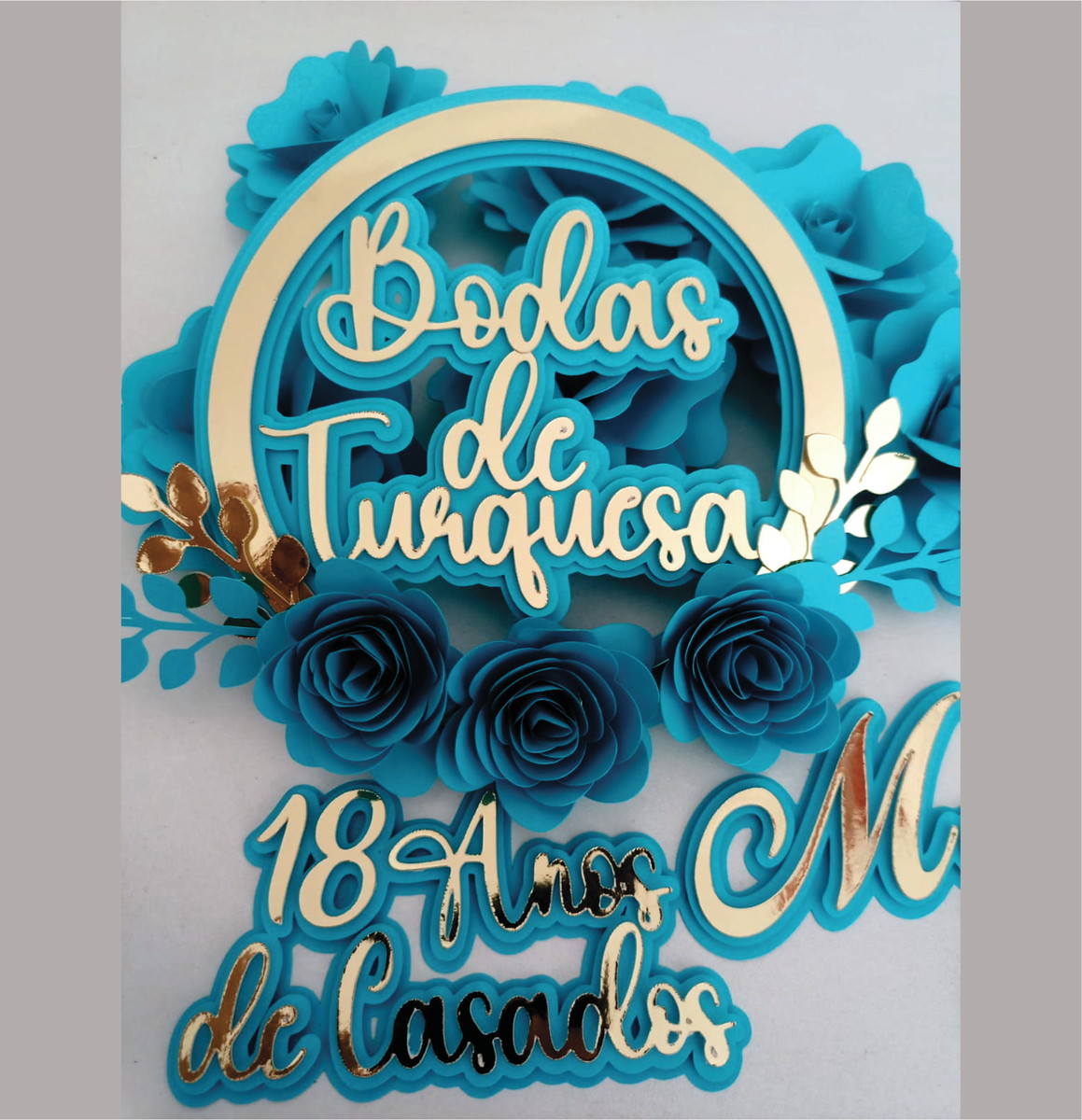 Arquivo de Corte Topo Bodas de Turquesa