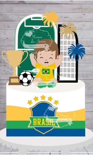 Arquivo de Corte Topo Bolo Bebê Copa em Camadas
