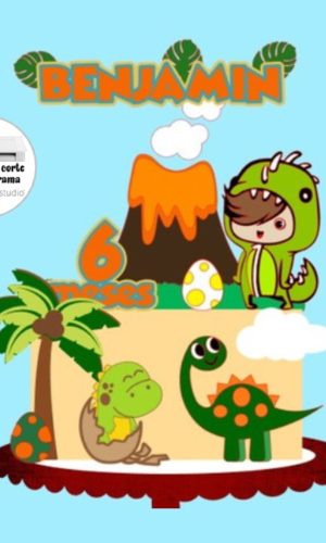 Arquivo de Corte Topo Bolo Bebê Dinossauro