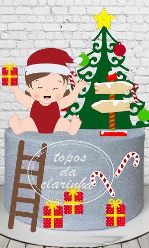 Arquivo de Corte Topo Bolo Bebe Natal Camada