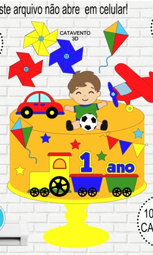 Arquivo de Corte Topo Bolo Brinquedos Menino em Camadas #874