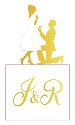 Arquivo de Corte Topo Bolo Casamento Studio 002