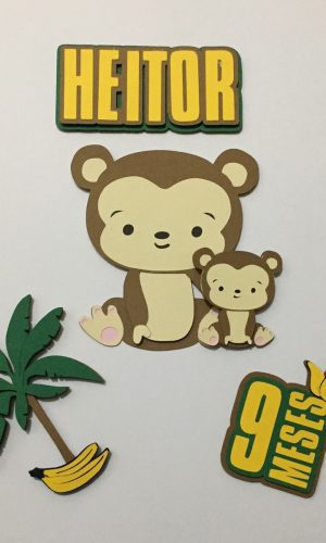 Arquivo de corte topo bolo macaco