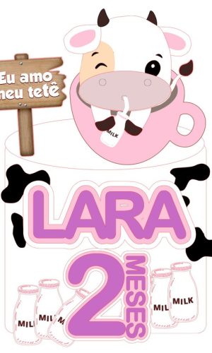 Arquivo Digital Topo Bolo Vaquinha Cute Camada