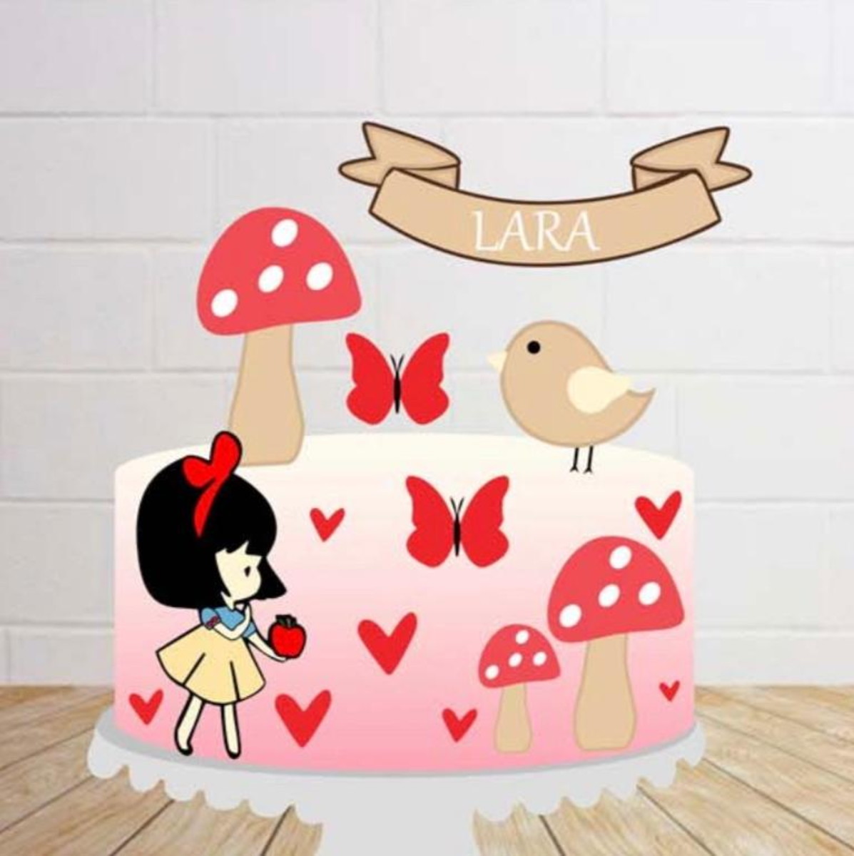 Arquivo de Corte Topo de Bolo Branca de Neve Cute