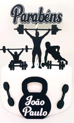 Arquivo De Corte Topo De Bolo Academia Masculino Em Camadas