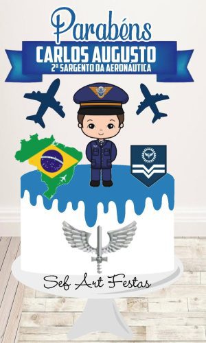 Arquivo de Corte Topo de Bolo Aeronáutica Menino 2