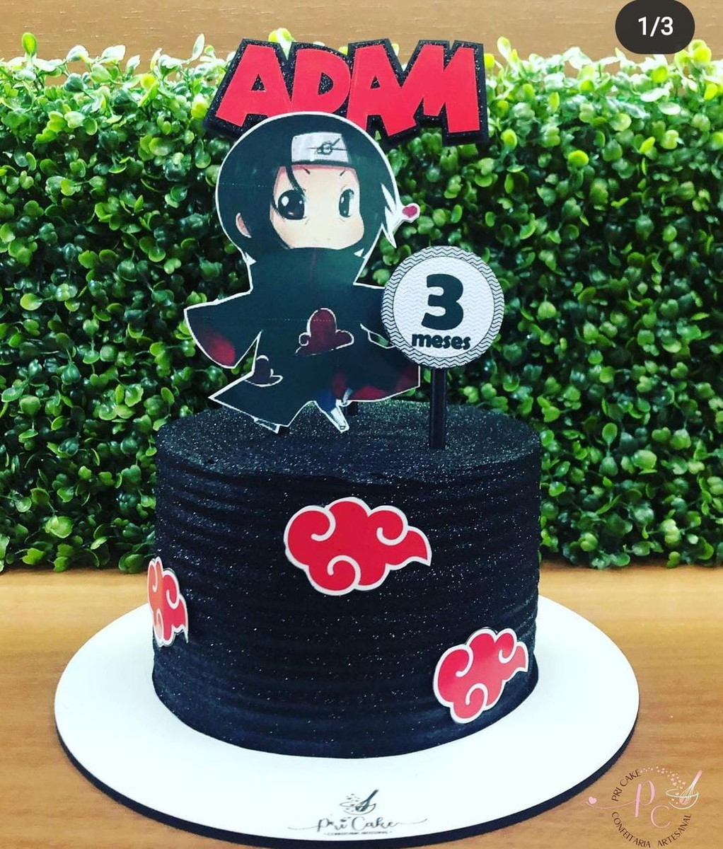 205 - Arquivo de Corte Topo de Bolo Akatsuki Naruto Cute