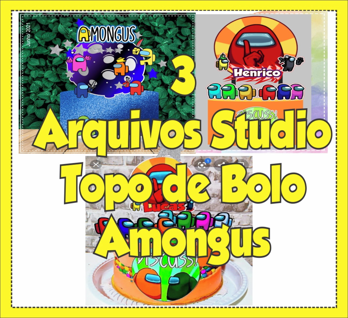 Arquivo de Corte Topo de Bolo Among Us