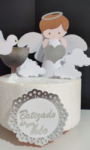 Arquivo de Corte Topo de Bolo Batizado Studio 001