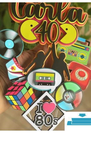 Arquivo de Corte Topo de Bolo Anos 80
