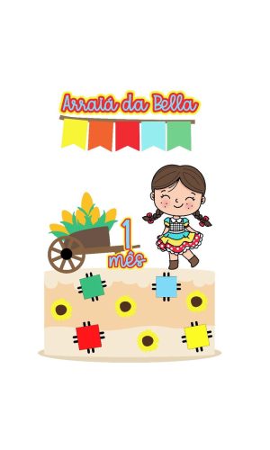 Arquivo de corte topo de bolo arraiá 4