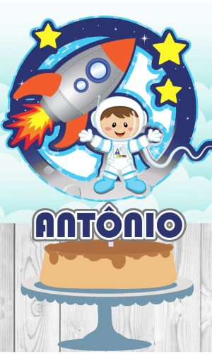 Arquivo de corte Topo de bolo Astronauta