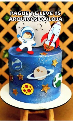 Arquivo de Corte Topo de Bolo Astronauta