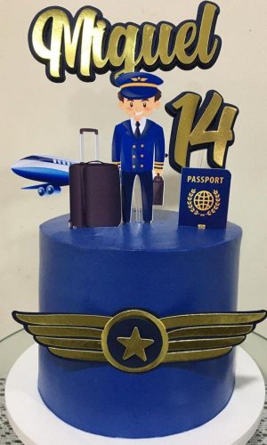 Arquivo de Corte Topo de Bolo Piloto Aviador
