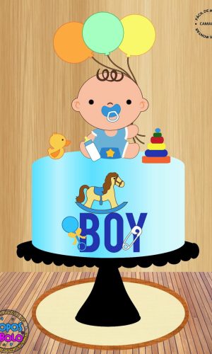 Arquivo de Corte Topo de Bolo Baby Boy