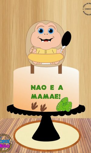 Arquivo de Corte Topo de Bolo Baby Família Dinossauro