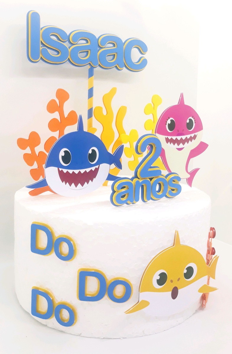 Arquivo De Corte Topo De Bolo Baby Shark - Imagem 2