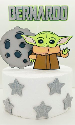 Arquivo de Corte Topo de Bolo Baby Yoda 100% Camadas Studio