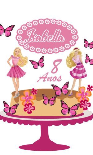 Arquivo de corte Topo de bolo Barbie 03