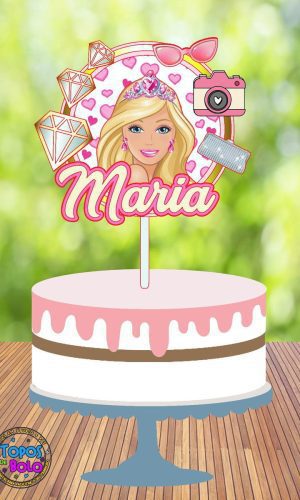 Arquivo de Corte Topo de Bolo Barbie 03