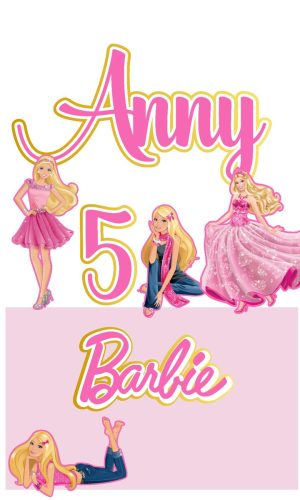 Arquivo de Corte Topo de Bolo Barbie 05