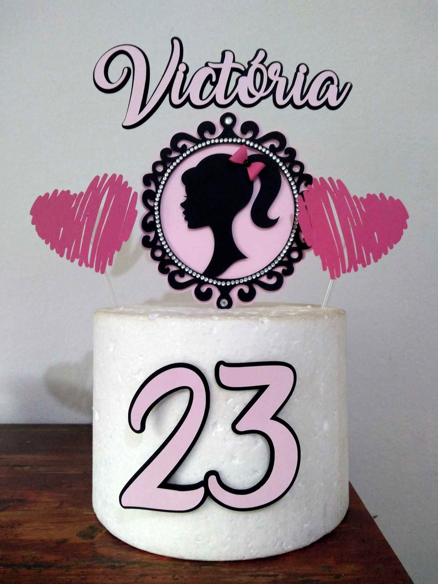 Arquivo de Corte Topo de Bolo Barbie 1