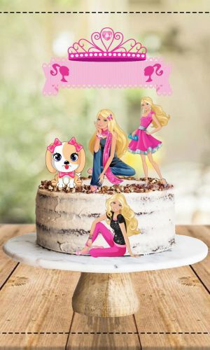 Arquivo de Corte Topo de Bolo Barbie 4