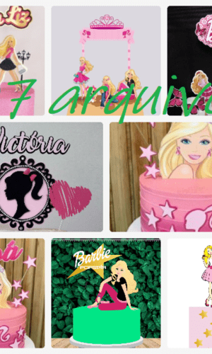 Arquivo De Corte Topo De Bolo - Barbie - Combo