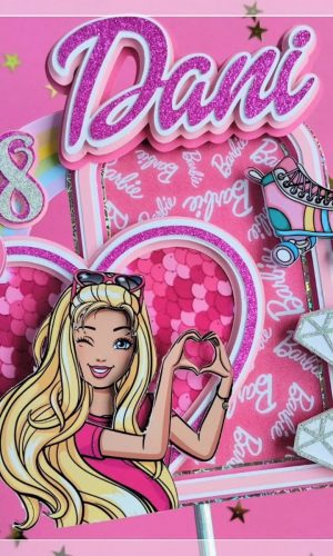 Arquivo de Corte Topo de Bolo Barbie Coração
