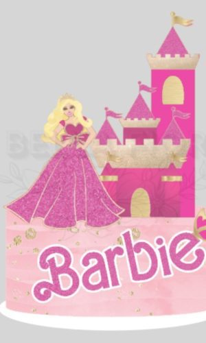 Arquivo de Corte Topo de Bolo Barbie em Camadas - Bf