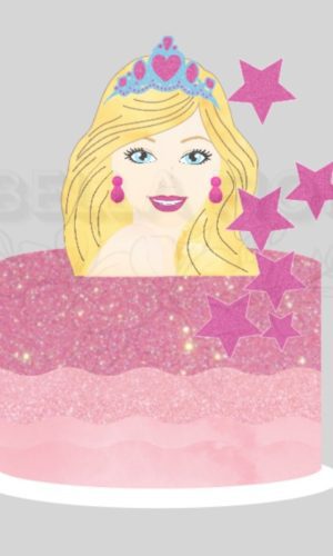 Arquivo de Corte Topo de Bolo Barbie em Camadas - Bf