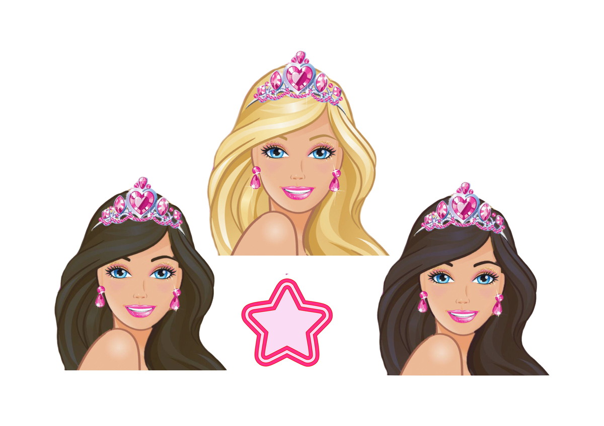 Arquivo de Corte Topo de Bolo Barbie Morena Studio 007 - Imagem 2