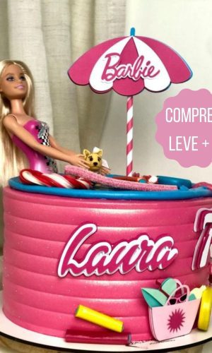 Arquivo de Corte Topo de Bolo Barbie na Praia