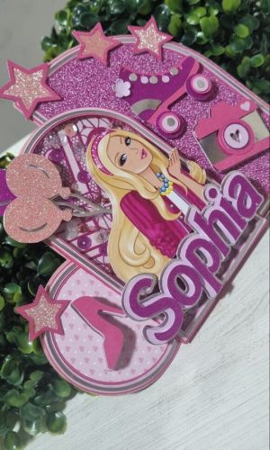 Arquivo de Corte Topo de Bolo Barbie Star