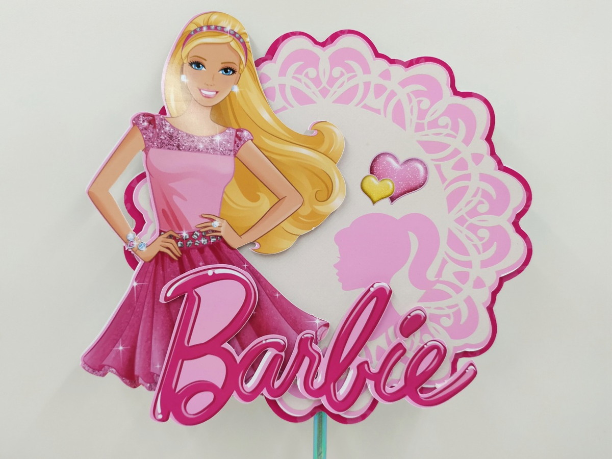 Arquivo De Corte Topo De Bolo Barbie - Studio E Pdf - Imagem 2