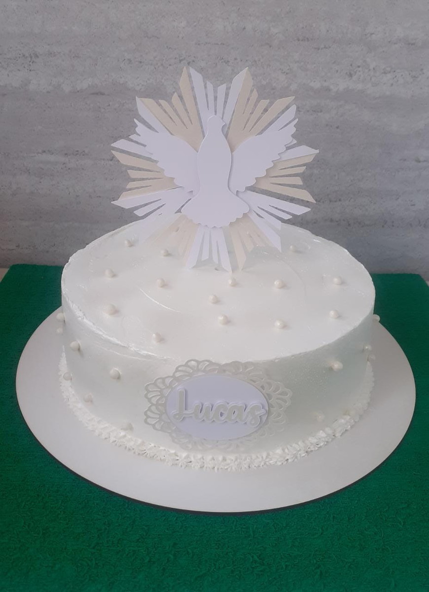 Arquivo de Corte Topo de Bolo Batismo Espirito Santo 3