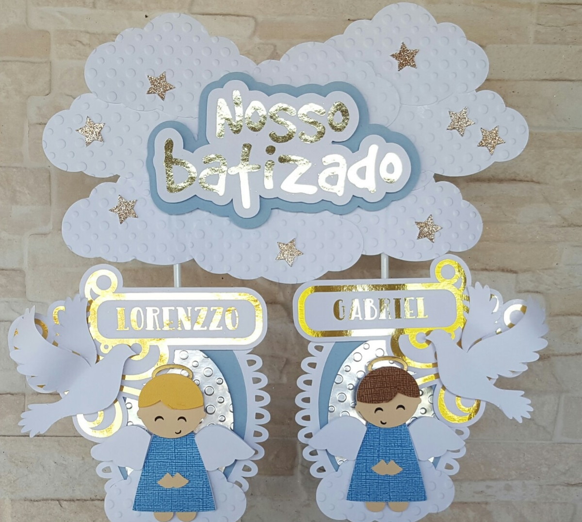 Arquivo de Corte Topo de Bolo Batizado 003