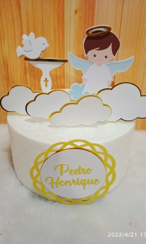 Arquivo de Corte Topo de Bolo Batizado 26 (Studio)