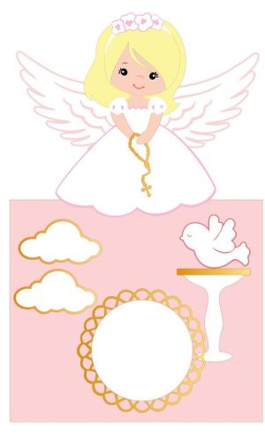 ARQUIVO DE CORTE TOPO DE BOLO Batizado anjo
