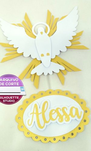 Arquivo de corte Topo de Bolo Batizado CAMADAS STUDIO #1835