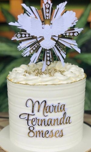 ARQUIVO DE CORTE TOPO DE BOLO Batizado divino espírito