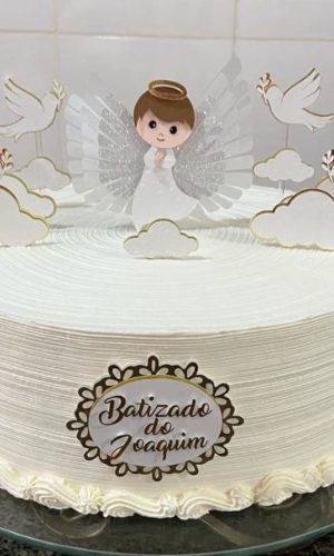 Arquivo de Corte Topo de Bolo Batizado