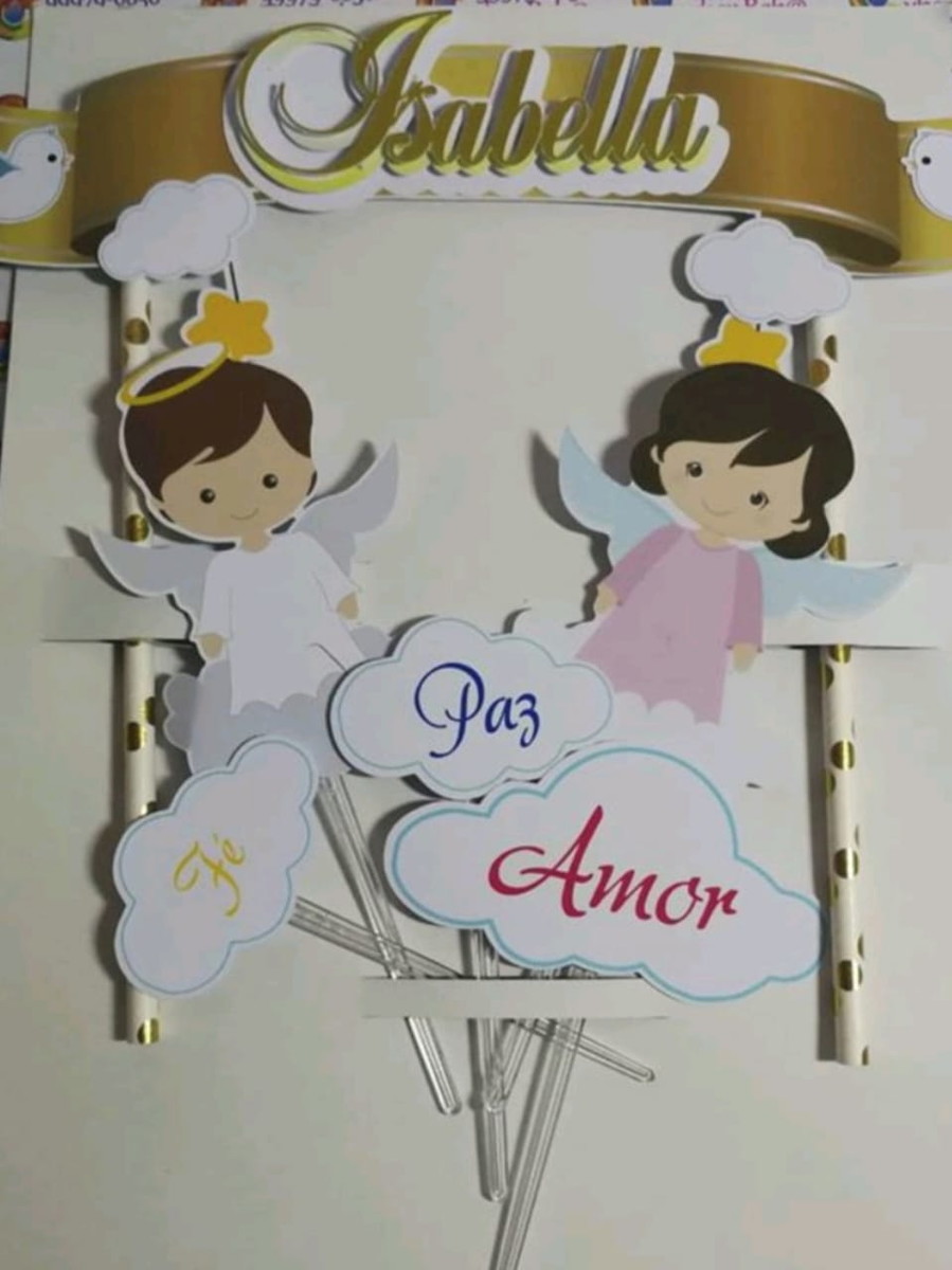 Arquivo de corte Topo de Bolo Batizado STUDIO #1621