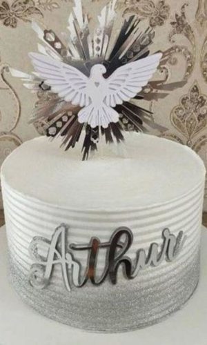 Arquivo de Corte Topo de Bolo Batizado Studio