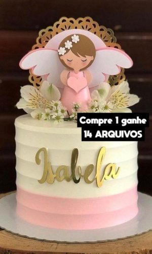 Arquivo de Corte-topo de Bolo Batizado