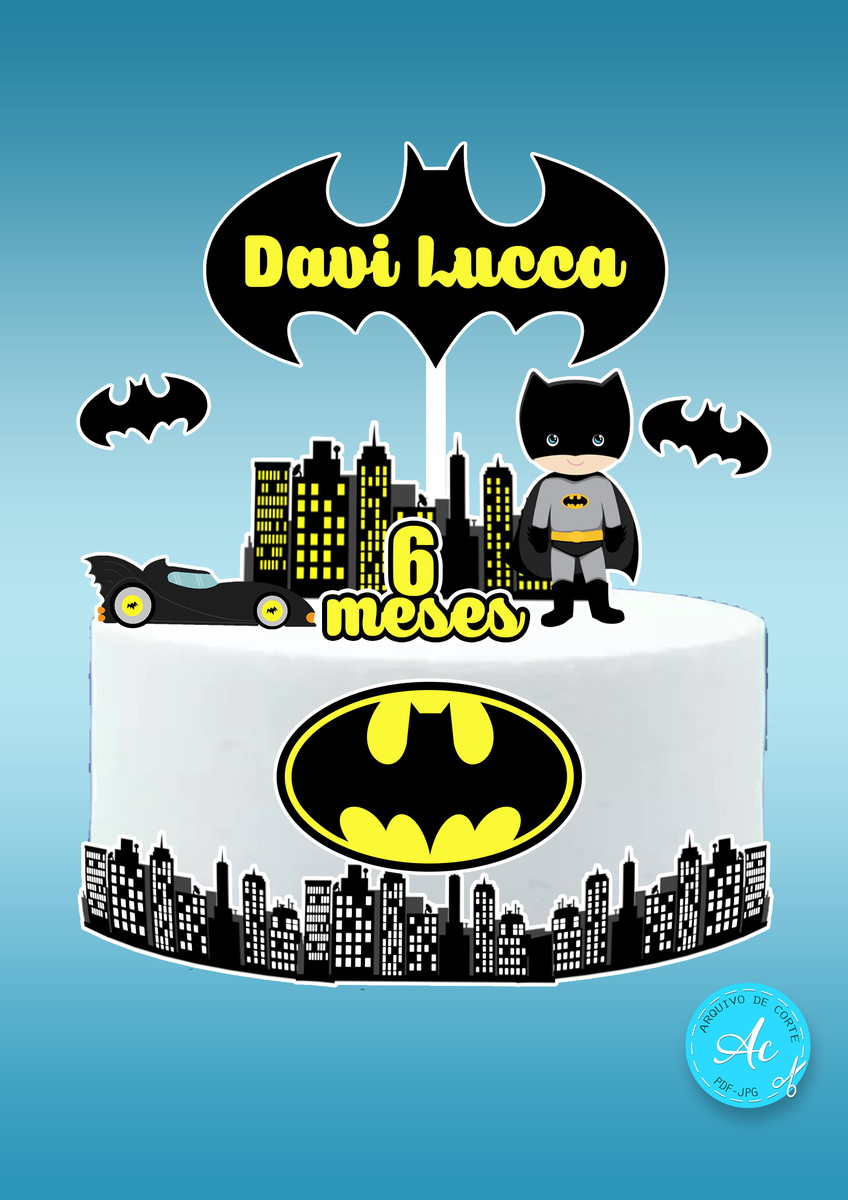 Arquivo Digital Topo de Bolo Batman Baby #2 Pdf/jpg - Imagem 3