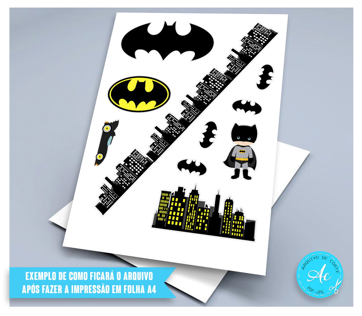 Arquivo Digital Topo de Bolo Batman Baby #2 Pdf/jpg - Imagem 2
