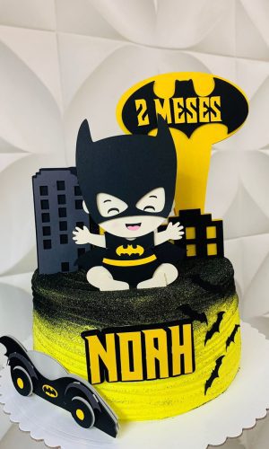 Arquivo de Corte Topo de Bolo Batman Baby em Camadas