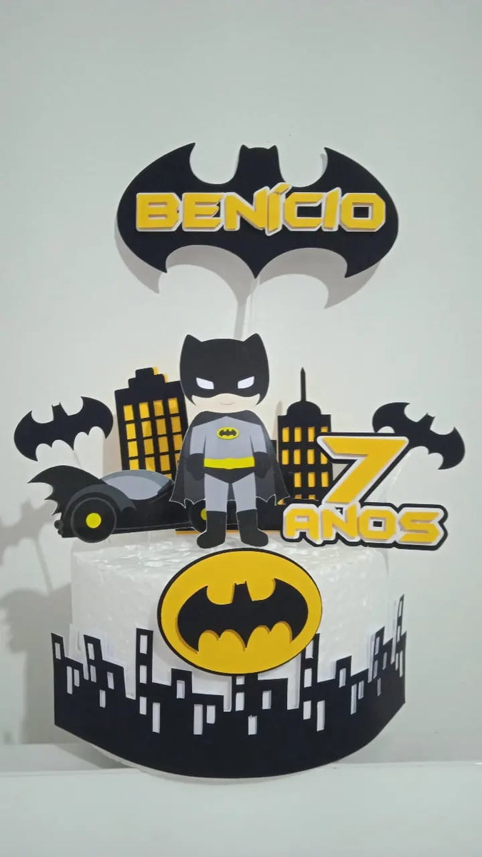 Arquivo de Corte Topo de Bolo Batman Cute 01 Studio